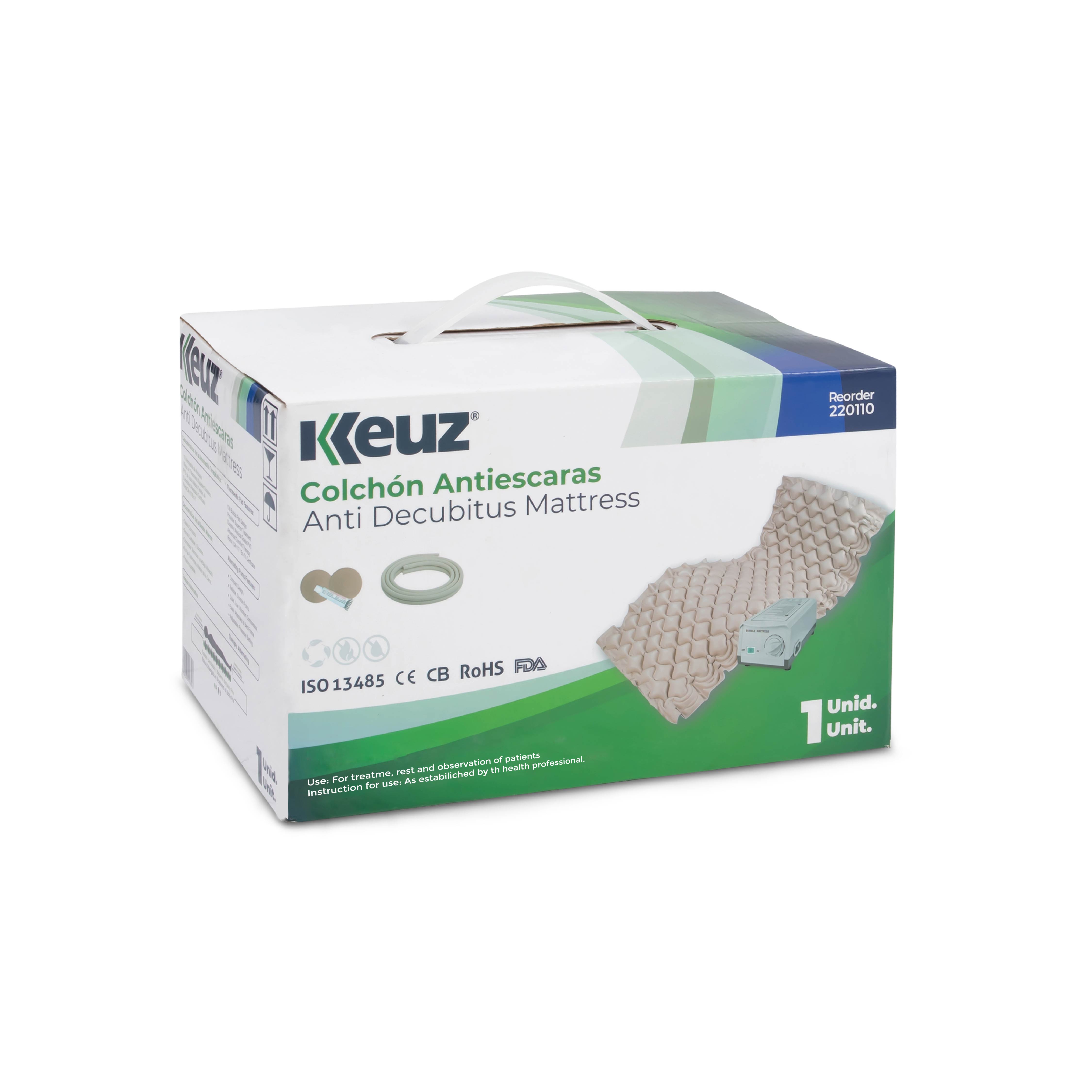 Colchón Antiescaras con Regulador de Presión Deluxe (Kit de 2 Parches)