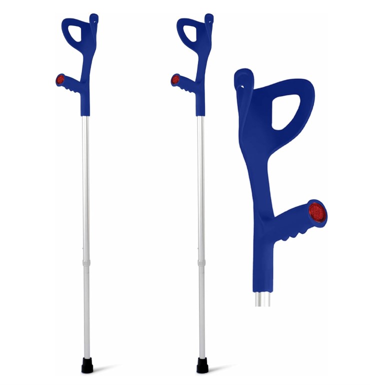 Muletas para Codo Colores Azul y Gris 
