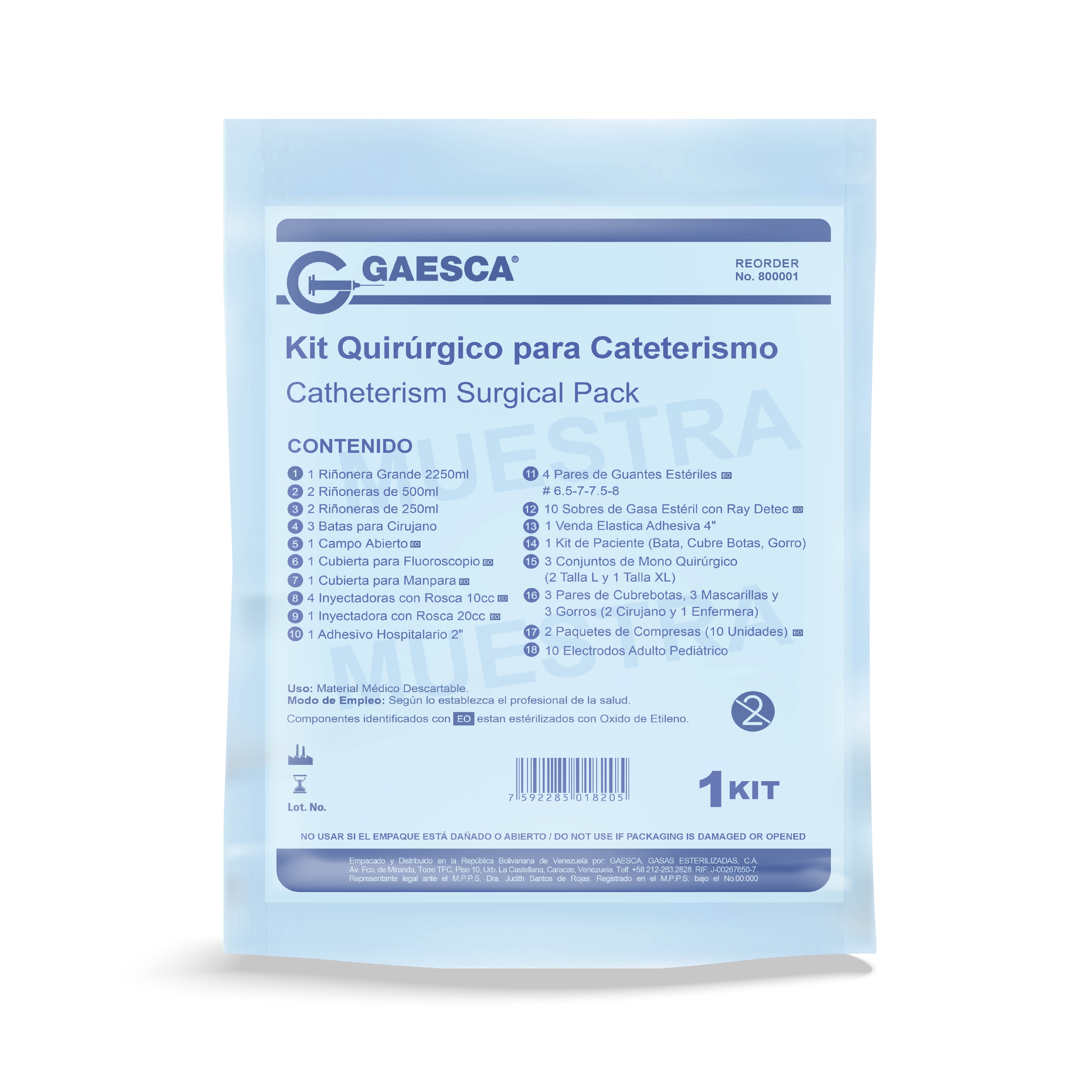 Kit Quirúrgico para Cateterismo