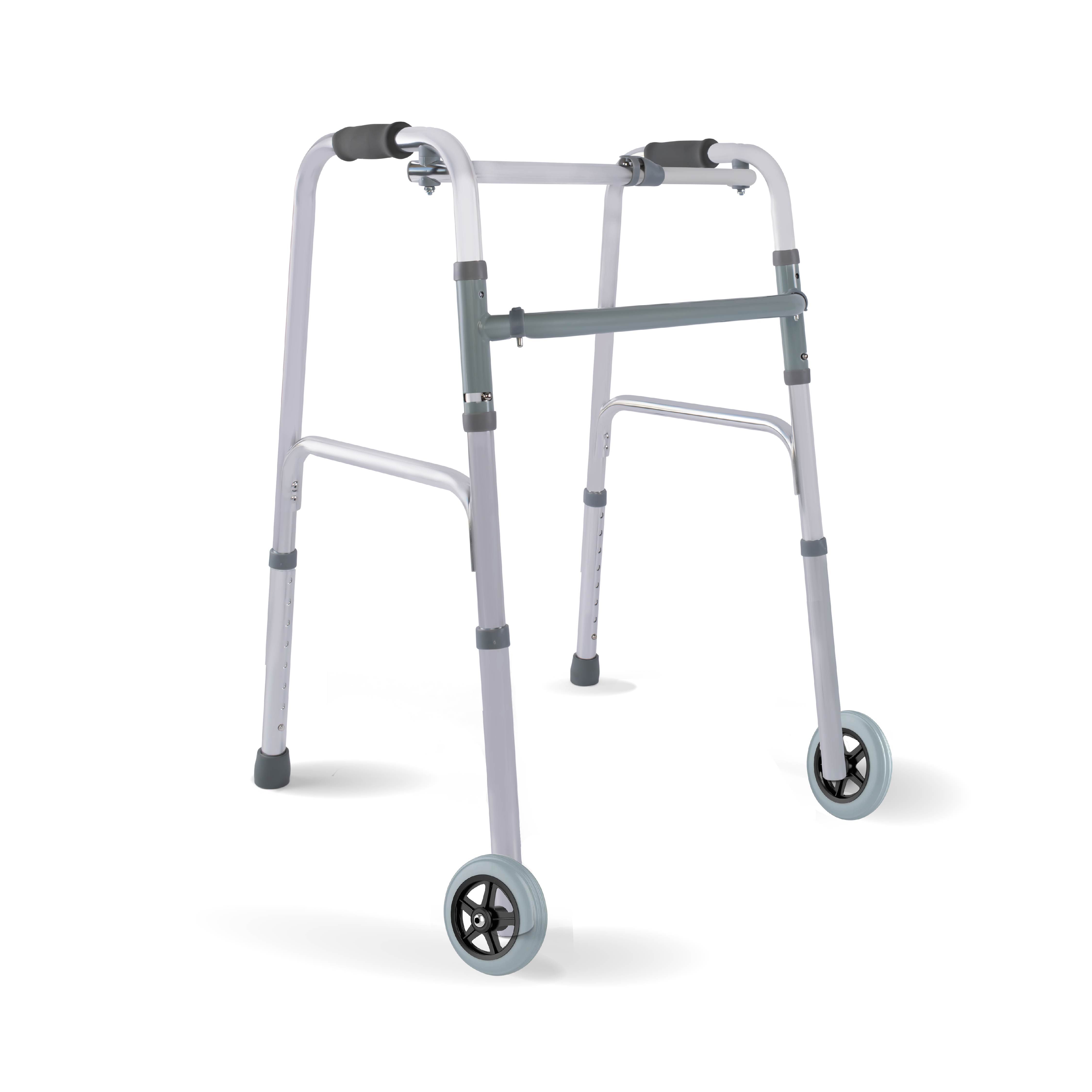Andadera Reciprocal Ajustable y Plegable con Ruedas (Tipo Zig-Zag)