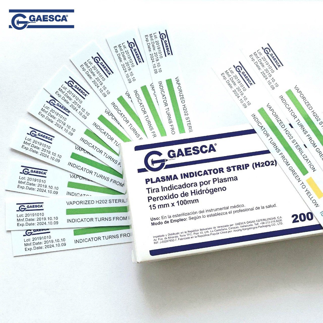 Tira Indicadora por Plasma de Peróxido de Hidrogeno 15 mm x 100 mm